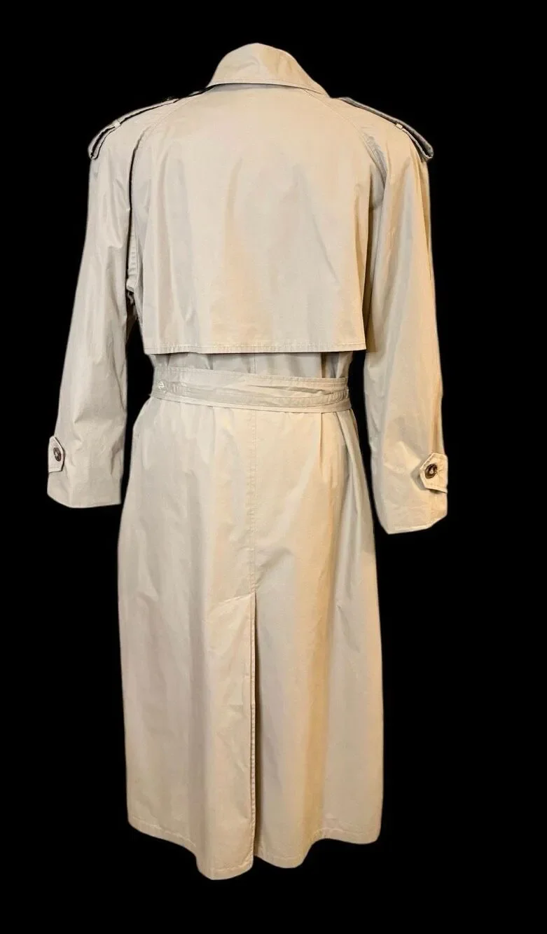Talbots Double Breasted Trench Coat Lined Sz. 8. Timeless Classic Iconic